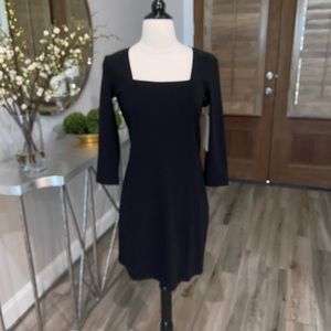 Boston Proper 3/4 Sleeve Black Sheath  Dress Size Extra Small